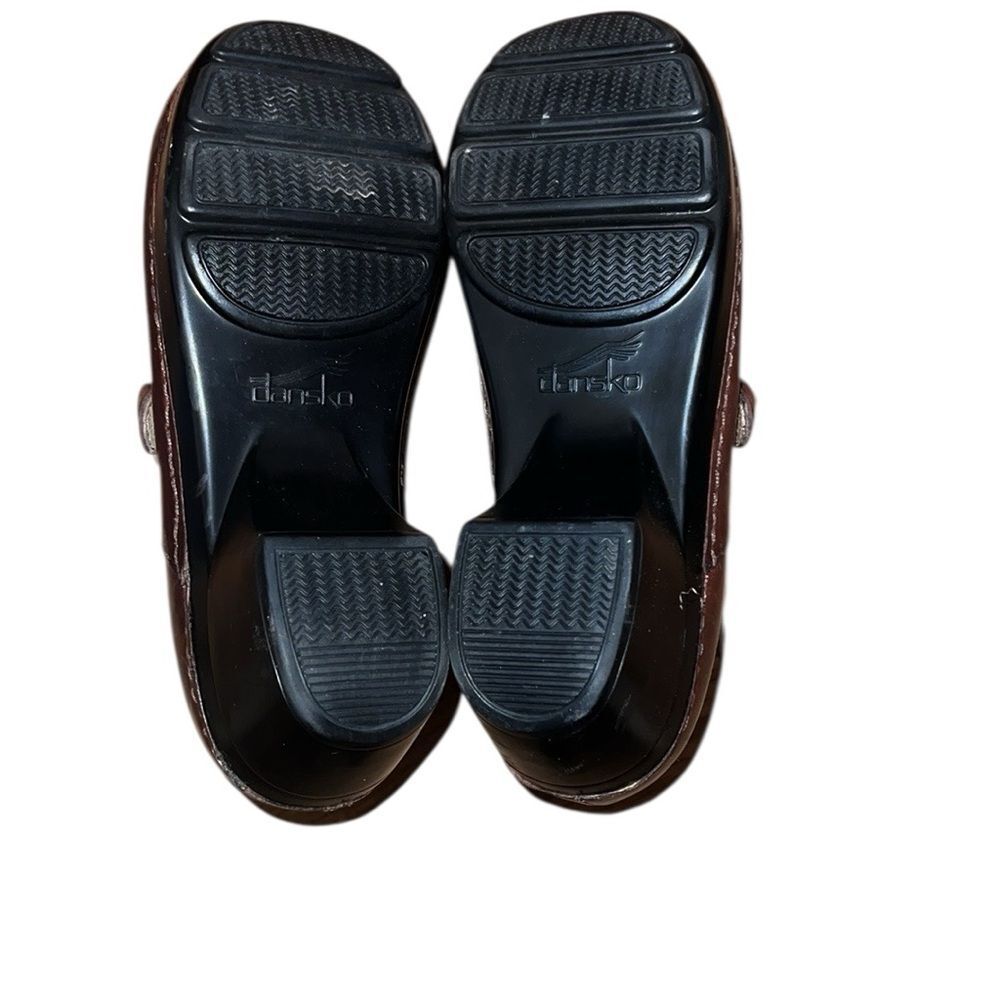 Dansko Dark Brown Leather Clogs Size 37 - Picture 5 of 6